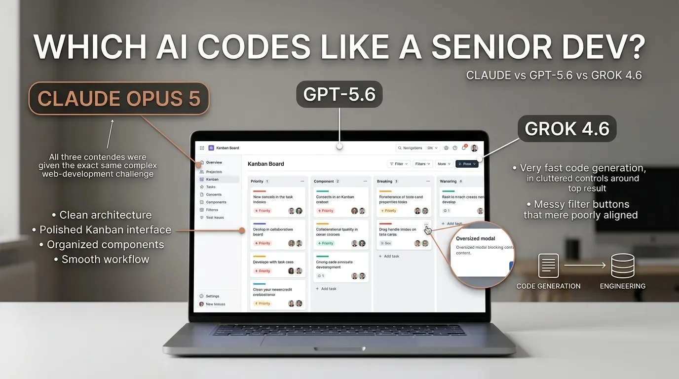 Tes Ngoding Maut: Claude Opus 5 vs GPT-5.6 Sol vs Grok 4.6. Siapa Paling Jago?
